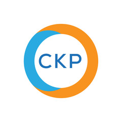 Elegant Monogram Logo Design with Decorative Frame – CKP Luxury Brand Identity Icon
