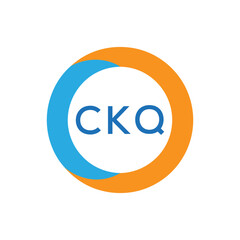 Elegant Monogram Logo Design with Decorative Frame – CKQ Luxury Brand Identity Icon
