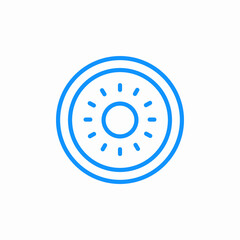 sliced kiwi icon sign vector
