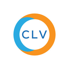 Elegant Monogram Logo Design with Decorative Frame – CLV Luxury Brand Identity Icon
