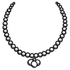 Antique Necklace Silhouette