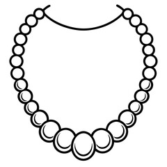 Antique Necklace Silhouette