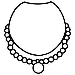 Antique Necklace Silhouette