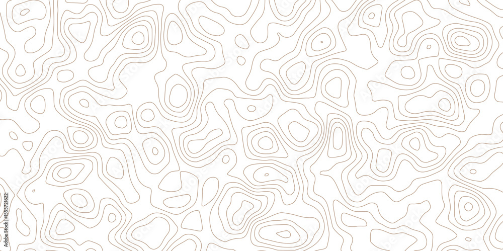 Poster topographic white line background with clean minimalist terrain mapping.