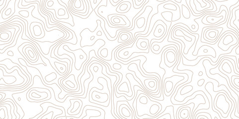 Abstract Terrain Line Art on White Background with Light Organic Flow.