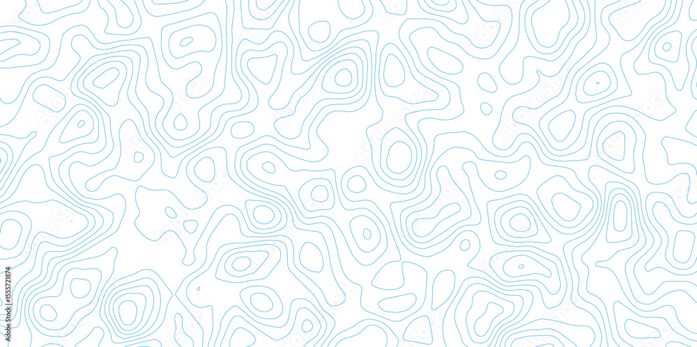 Poster blue abstract terrain contour line background with minimal flow texture.