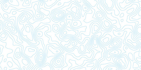 Modern Minimal Blue Topographic Background with Wavy Contour Lines.