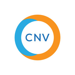 Elegant Monogram Logo Design with Decorative Frame – CNV Luxury Brand Identity Icon
