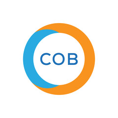 Elegant Monogram Logo Design with Decorative Frame – COB Luxury Brand Identity Icon
