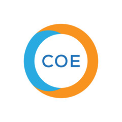 Elegant Monogram Logo Design with Decorative Frame – COE Luxury Brand Identity Icon
