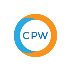 Elegant Monogram Logo Design with Decorative Frame – CPW Luxury Brand Identity Icon

