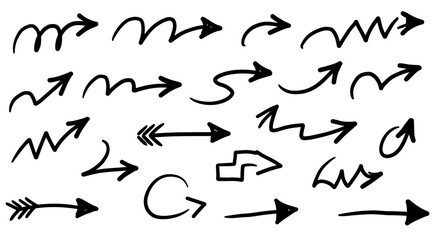 Hand Drawn Arrow Icons Set