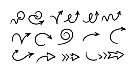 Hand Drawn Arrow Icons Set