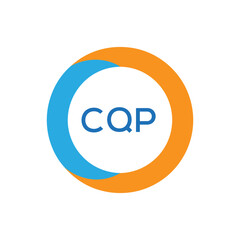 Elegant Monogram Logo Design with Decorative Frame – CQP Luxury Brand Identity Icon
