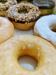 Close Up Photo Of Fresh Donuts In A Box
