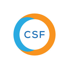 Elegant Monogram Logo Design with Decorative Frame – CSF Luxury Brand Identity Icon
