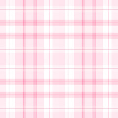 Check plaid pattern in pink and white. Seamless light pastel houndstooth tartan for dress, jacket, coat, scarf, other modern spring summer autumn winter fashion fabric design.	