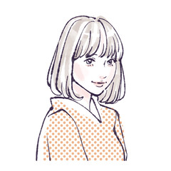 手描きの女性・女の子のイラスト素材