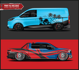 Custom Car Designs Van and Truck Two vehicles