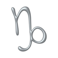 3d capricorn zodiac sign Astrology clipart Element for design