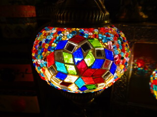 [Spain] Close-up of Colorful mosaic lamp  (the Albaicín, Granada)