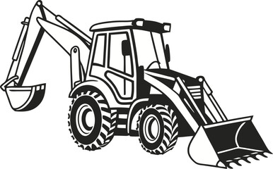 Naklejka premium bulldozer vector illustration