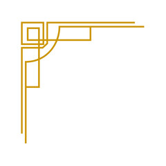 Obraz premium Corner line frame decoration. Vector isolated.