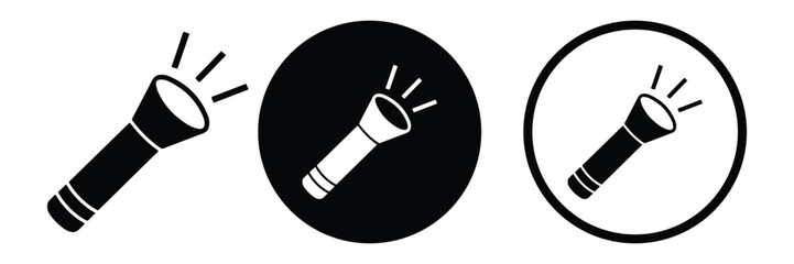 Flashlight icon vector. torch light symbol