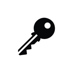 Key silhouette icon vector isolated on white background