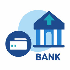 Ibank and Loan Icon Concept Financial Services Banking and Loan Icons on a White Background