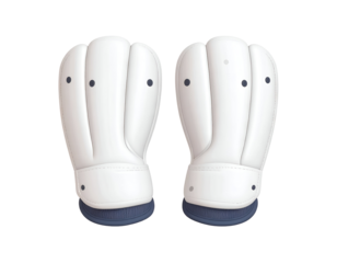 White Sports Forearm Guards 3D Illustration