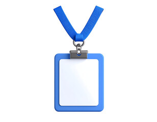 Blank 3D ID Badge Mockup