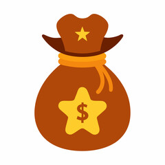 Money Bag Icon Vector Image for Financial Themes Business and Wealth Concepts with Dog Illustration Elements