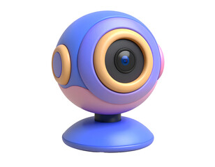 3D Cartoon Webcam Illustration