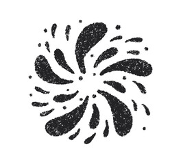 Crayon doodle firework symbol. Hand drawn firework pencil sketch. Chalk color magic sparkle. Crayon texture burst. Vector illustration on white background.