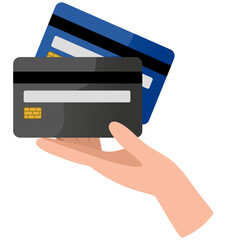 hand holding credit card