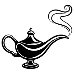 magic lamp on a white background