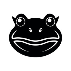 Chubby Frog Face Logo Concept  