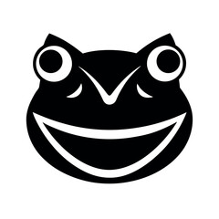 Cool Frog Face Icon for Merchandise  