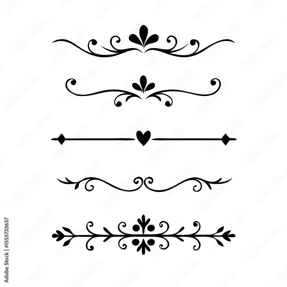 Poster decorative simple divider. text dividers retro minimal line separators, vector isolated geometric we