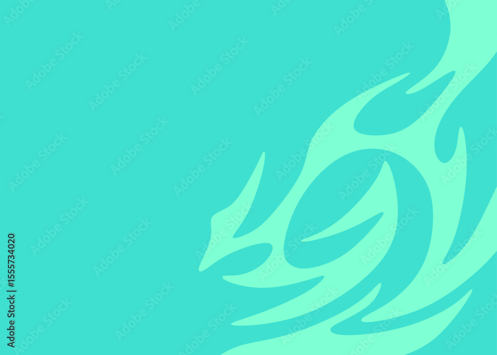 Poster abstract background with seamless wavy tribal pattern and with some copy space area