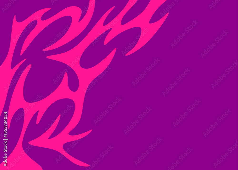 Poster abstract background with seamless wavy tribal pattern and with some copy space area