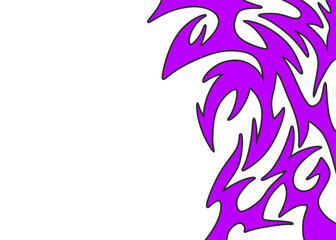 Abstract background with seamless wavy tribal pattern and with some copy space area