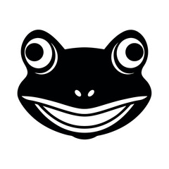 Simple Frog Face Coloring Page  