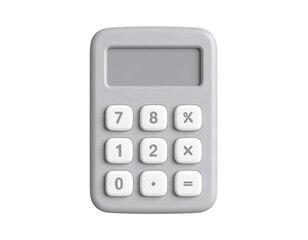 Gray Calculator 3D Render