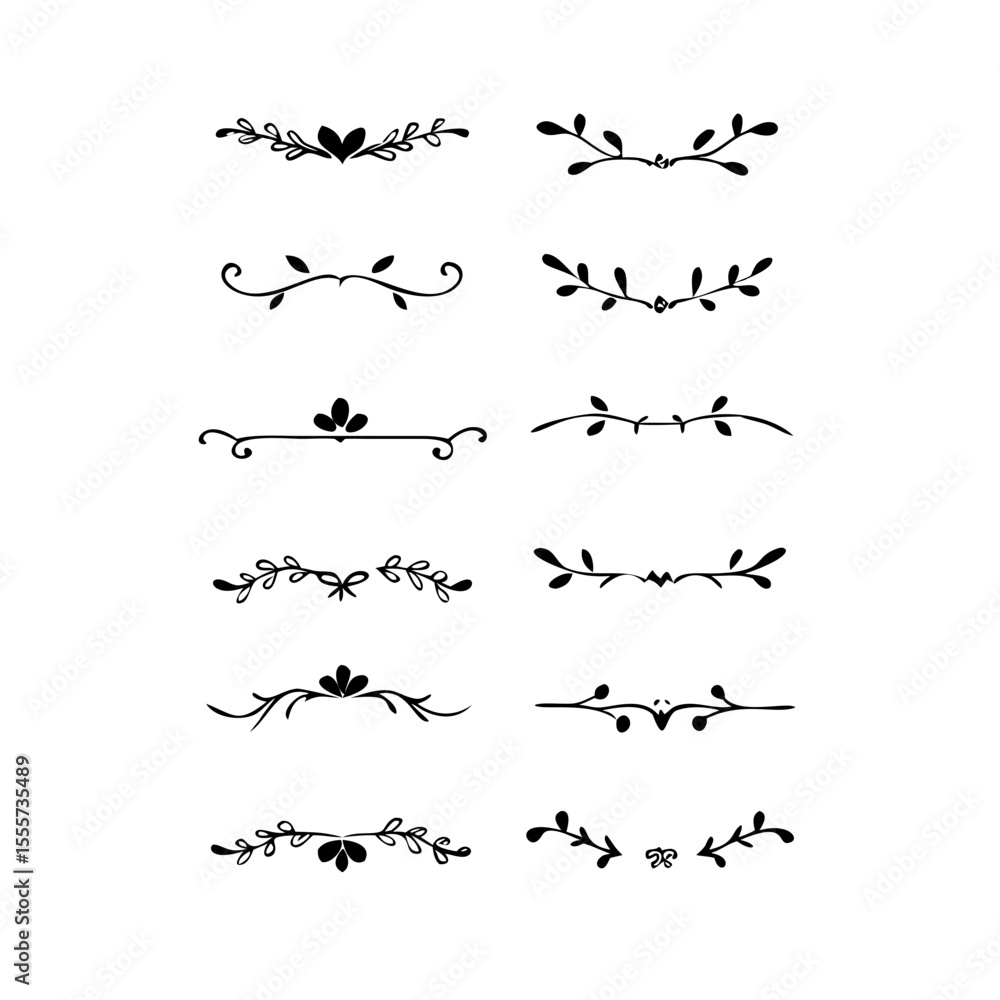Poster decorative simple divider. text dividers retro minimal line separators, vector isolated geometric we