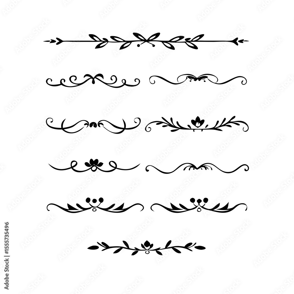Poster decorative simple divider. text dividers retro minimal line separators, vector isolated geometric we