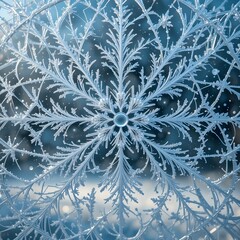 Macro Frost Patterns on Glass