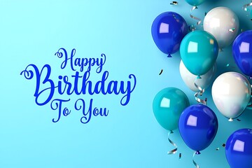 Happy Birthday To You Balloons Celebration Festive Joyful Occasion