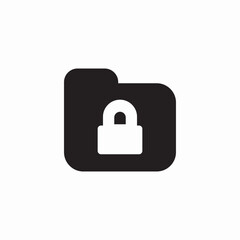 folder security icon sign vector